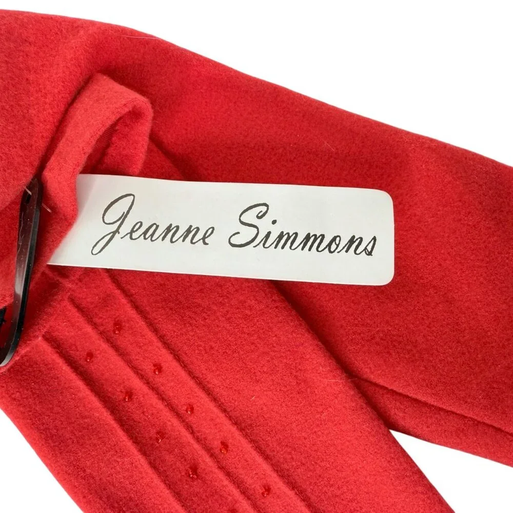 New Jeanne Simmons Womens Red Long Gloves Christmas‎ Polyester Spandex One Size